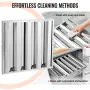 Commercial Hood Filter, 19.5W x 19.5H Inch Range Hood Filters, Stainless Steel Restaurant Range Hood Baffle Filter for Grease Ra