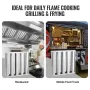 Commercial Hood Filter, 19.5W x 19.5H Inch Range Hood Filters, Stainless Steel Restaurant Range Hood Baffle Filter for Grease Ra