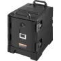 Insulated Food Pan Carrier, 81 Qt Hot Box for Catering, Food Box Carrier with Double Buckles, Front Loading Food Warmer with Han