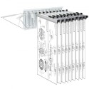 Wall Mount Blueprint Storage Rack Blueprint Holder with 12 Pivot Brackets