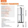 2,25g tyngdekraftfodret vandfilter bordplade system rustfrit