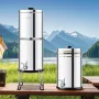 Gravity-fed Water Filter System, 2.25G 304 Stainless-Steel Countertop Water Filtration System, Reduces Lead and up to 99% of Chl
