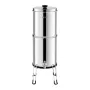Gravity-fed Water Filter System, 2.25G 304 Stainless-Steel Countertop Water Filtration System, Reduces Lead and up to 99% of Chl