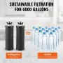 Water Filters Replacement, Purification Elements, Activated Carbon Replacement Filters, Easy to Replace Water Filter, Gravity Wa