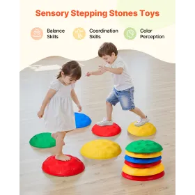 Kids Balance Stepping Stones Sensory Obstacle Course 6 PCS Outdoor Indoor