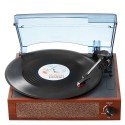 Bluetooth Vinyl Record Player 3-Speed Belt Driven Turntable 5W Speakers
