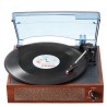 Bluetooth Vinyl Record Player 3-Speed Belt Driven Turntable 5W Speakers