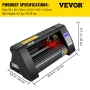 Vinylskærer, 375 mm vinylplotter, LED-skærmplotterskærer