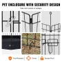 Dog Playpen 4 paneler sammenfoldelig metalhundøvelse med