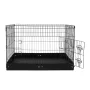 Dog Playpen, 4 Pcs 24 x 36 in Panels Foldable Metal Pet Exercise Pen, Dog Fence Indoor and Outdoor Pen with Door and 600D Oxford