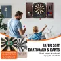 Dartboard and Cabinet Set, Ready-to-Play Bundle Dartboard Cabinet Set, Hideaway Cabinet Features Electronic Scoring, Easy Assemb