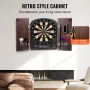Dartboard and Cabinet Set, Ready-to-Play Bundle Dartboard Cabinet Set, Hideaway Cabinet Features Electronic Scoring, Easy Assemb