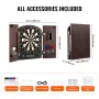 Dartboard og kabinet sæt komplet med alt tilbehør let samling
