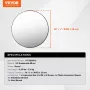 Wall Mounted Makeup Mirror, 0.15" Thick, 30 in Mirror with Aluminium Alloy Frame & Explosion-Proof Film, Scratch-Resistant Mirro