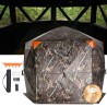 Hunting Blind 288Â° See Through Ground Blind 4 Windows Mesh for 6-7 Person