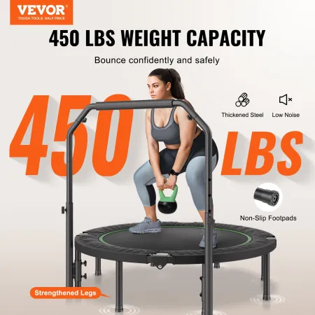 52 "Foldbar mini fitness trampolin Voksne træner rebounder med