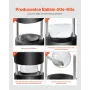 Ice Ball Press Kit, Aviation Aluminum Ice Press with Ice Block Mold, Large Mat, Tong, Drip Tray, One Glass, Round Ice Ball Maker