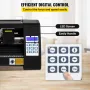 Vinyl Cutter, 375mm Vinyl Plotter, LED Screen Plotter Cutter, Semi-Automatical Built-in Optical Eye, Compatible with SignCut Sof