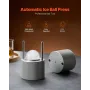 Ice Ball Press, 2.1" Ice Ball Maker, Aviation Aluminum Ice Ball Press Kit for 53mm Ice Sphere, Ice Press with Tong and Drip Tray