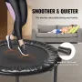 Foldable Mini Trampoline, 36 Inch Fitness Rebounder, Max Load 220 lbs Exercise Trampoline, Stable & Quiet Indoor Small Workout T