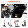 Stair Climbing Cart, 460 lbs Capacity Stair Climber Hand Truck and Dolly, Heavy-Duty Folding Trolley Cart with Dual Handle, 6 Wh