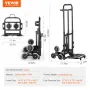 Trappe klatrekurv tung foldning hånd lastbil dolly 460 lbs 6