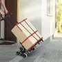 Stair Climbing Cart, 460 lbs Capacity Stair Climber Hand Truck and Dolly, Heavy-Duty Folding Trolley Cart with Dual Handle, 6 Wh