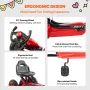 Kids Pedal Go Kart, 4 Wheel Off-Road Pedal Go Cart Ride On Toy for Kids, Steering Wheel, Adjustable Seat, Non-slip Big Wheels, O