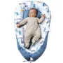 Baby Lounger, Infant Lounger Pillow, 100% Cotton Soft Newborn Baby Nest Sleeper with Headrest & 2 Double-Sided Covers, Portable 