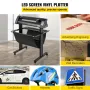 Vinyl Cutter, 720mm Vinyl Plotter, LED Screen Plotter Cutter, Semi-Automatical Built-in Optical Eye, Compatible with SignCut Sof