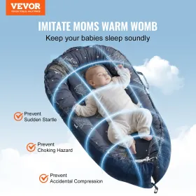 Baby spædbarns lounger 100% bomuld blød nyfødt rede sovende med