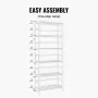 6-Tier Bamboo Shelf, Open Wood Bookshelf, Display Storage Rack Organizer, Freestanding Flower Plant Stand, Multifunctional Bambo