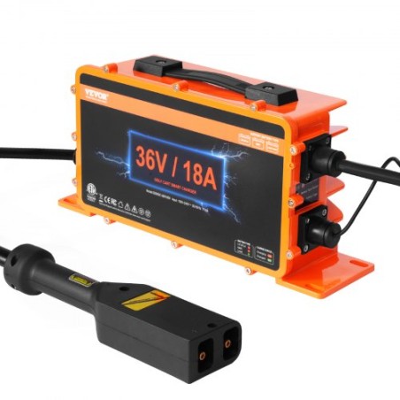 36 volt 18 amp golfvogn smart batterioplader til EZGO D-stil IP67 ETL