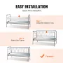 Livestock Hay Feeder, 2 in 1 Grain & Hay Feeder, 80-Gallon Capacity Pasture Feeder, 59" Long Goat Hay Feeder with Deeper Feeding