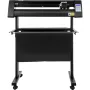 Vinyl Cutter, 720mm Vinyl Plotter, LED Screen Plotter Cutter, Semi-Automatical Built-in Optical Eye, Compatible with SignCut Sof
