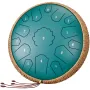 Steel Tongue Drum, 14 in & 15 Notes, Rain Drum for Outside Garden, D Major Key, Tank Drum with 2 Mallets & Carry Bag, Hand Pan D