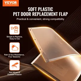 Pet Door Replacement Flap 8.25" x 12.25" Compatible with VEVOR Pet Doors