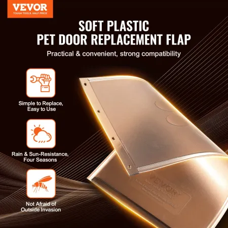 Pet Door Replacement Flap, Compatible with Flap Pet Doors, Measures 8.25" x 12.25" Longer Lasting, Weather-proof, Thickened PVC 