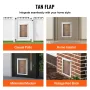 Pet Door Replacement Flap, Compatible with Flap Pet Doors, Measures 8.25" x 12.25" Longer Lasting, Weather-proof, Thickened PVC 