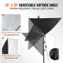 Softbox Lighting Kit 50x70 cm / 20x28 inch 45W 3000-6500K LED Bulbs for Shooting
