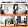 Softbox Lighting Kit 50x70 cm / 20x28 inch 45W 3000-6500K LED Bulbs for Shooting
