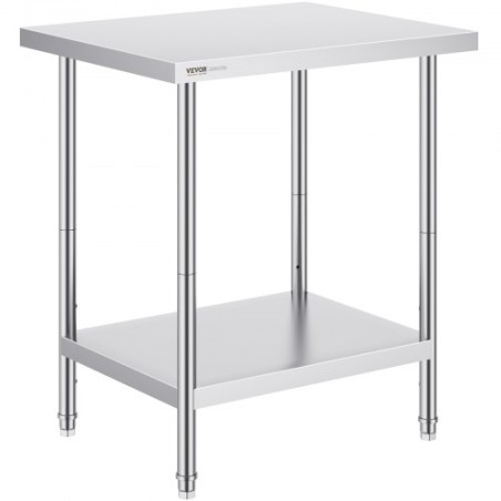 Rustfrit stål Arbejdspræparat Tabel Kommerciel WorkTable Food Prep 24x30x34in