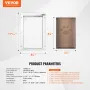 Pet Door, 8.27" x 11.93" Aluminum Frame with Lock and Flap System, Weatherproof Doggy Door, Easy to Install in Interior or Exter