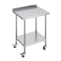Stainless Steel Work Table Commercial Food Prep Table 24"x30" with Casters
