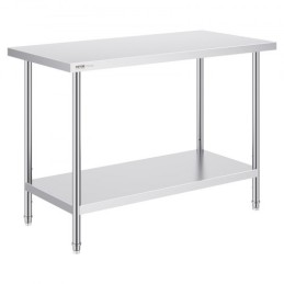 Stainless Steel Work Prep Table Commercial Worktable Food Prep 24x48x34in