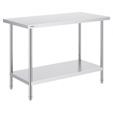 Rustfrit stål Arbejdspræparat Tabel Kommerciel WorkTable Food Prep 24x48x34in