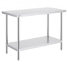 Rustfrit stål Arbejdspræparat Tabel Kommerciel WorkTable Food Prep 24x48x34in