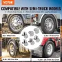 Rear Front Axle Wheel Covers, Spiked Axle Cover for Semi Truck, ABS Rust-Resistant Lug Nut Covers, Universal Fit, Installation T