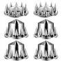 Bag- og forakselovertræk Combo Kit Abs Lug Nut Covers med