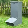 Hog Feeder, 2.2 Bushel Capacity, Single Door Pig Feeder, Heavy Duty Steel Piglets Feeder, Multipurpose Trough Creep Feeder, Outd